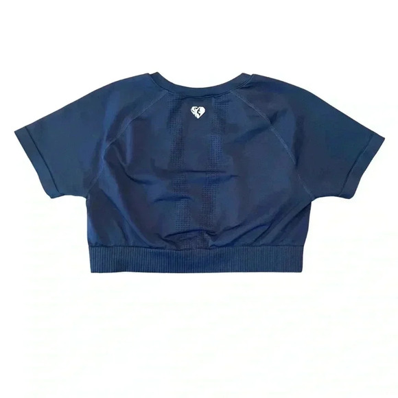 Womens Best Power Seamless Short Sleeve Crop Top Sapphire Blue Size XL - Picture 8 of 8